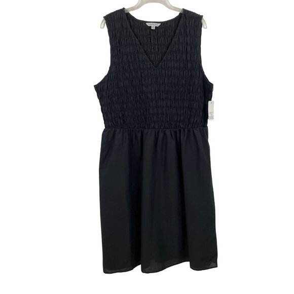 Ophelia Roe Dresses & Skirts - Ophelia Roe Womens Black Smock Dress 1X Sleeveless V-Neck